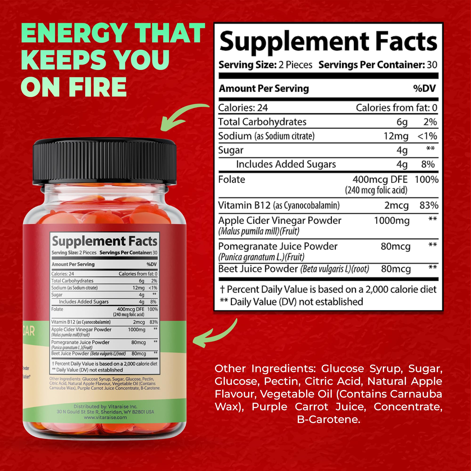 B9 and B12 icons highlight energy and metabolism support