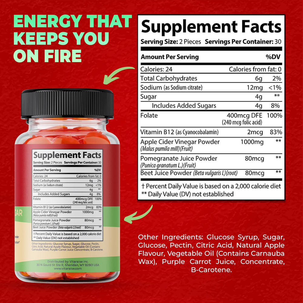 B9 and B12 icons highlight energy and metabolism support