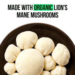 VitaRaw Organic Lions Mane powder extract image showing pure mushroom source for cognitive wellness