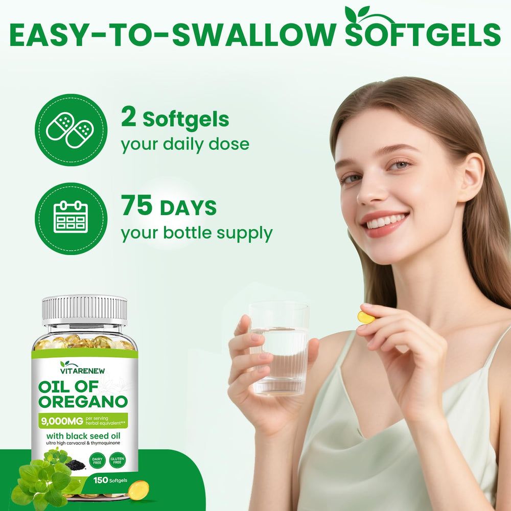 VITARENEW immunity support daily use bottle with pouring action suggesting easy routine.