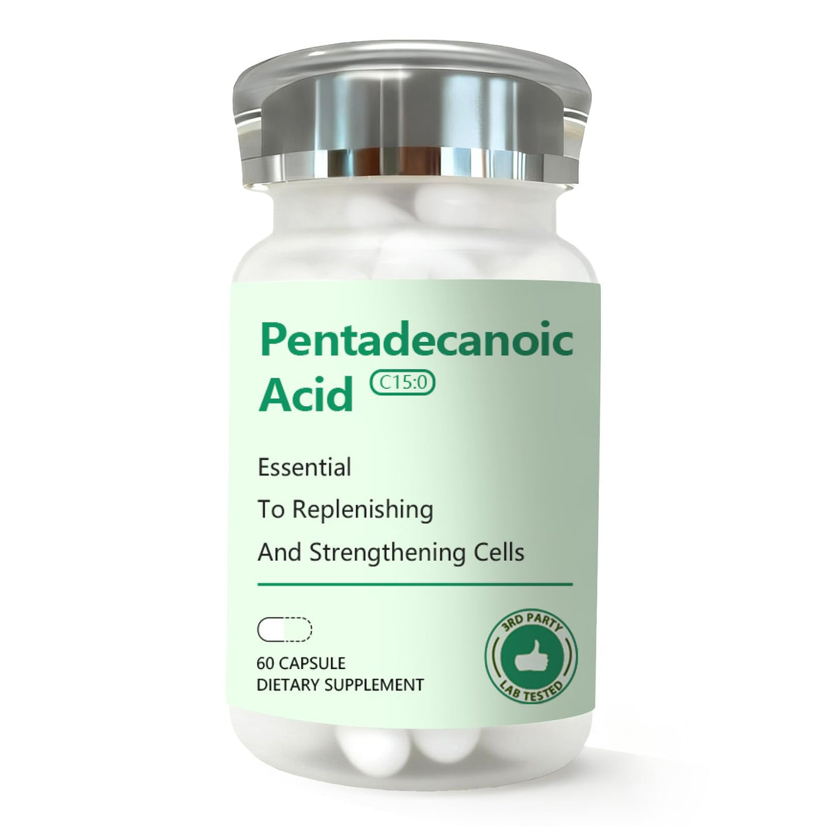 VITARENEW Pentadecanoic Acid C15:0 capsule close-up for daily cellular support