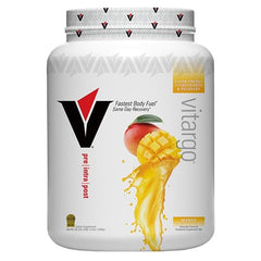 Glass with mixed Vitargo drink showing fast-acting energy during training