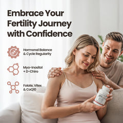 VITASEI Happy Hope capsules close-up for daily fertility support.