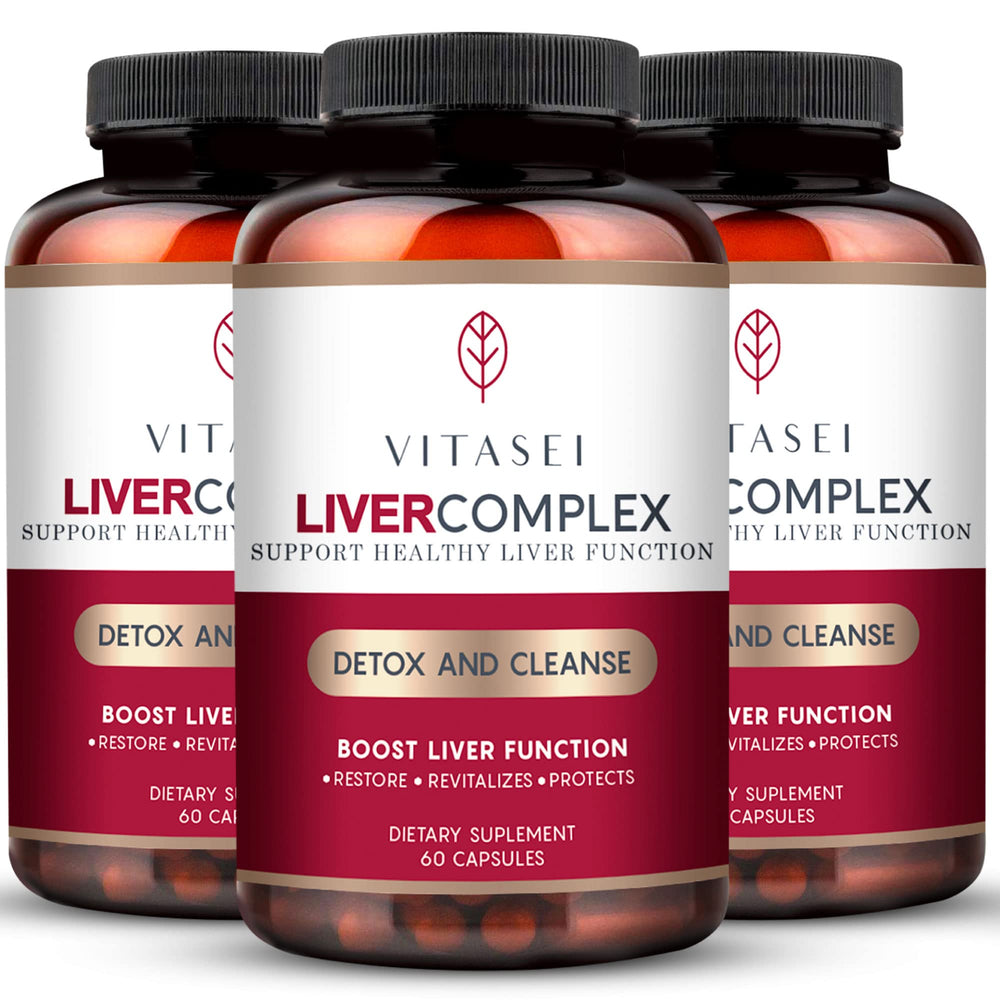 VITASEI Liver Cleanse bottle front view with capsules for daily liver support.