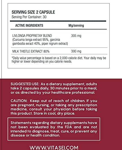 Close-up of VITASEI capsules for easy daily liver support.