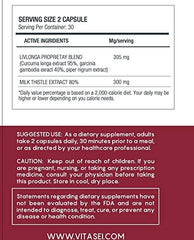 Close-up of VITASEI capsules for easy daily liver support.