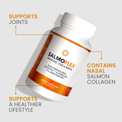 VITASEI Salmoflex ingredients close-up featuring marine collagen and hyaluronic acid