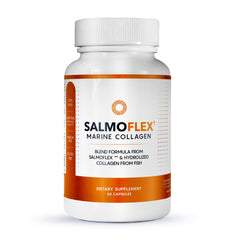 VITASEI Salmoflex marine collagen bottle showing capsules for joint support