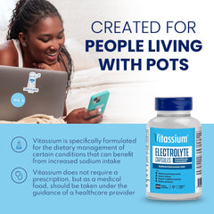 Close-up of Vitassium capsules small unflavored pills for sensitive stomachs