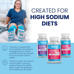 Vitassium FastChews label highlighting sodium citrate and potassium citrate used