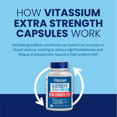 Vitassium unflavored capsules offer a simple electrolyte option without taste.