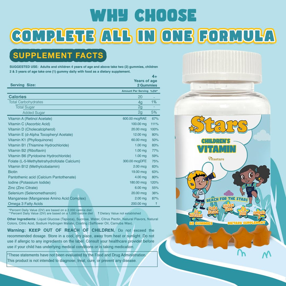 Vitastars GMP-certified-facility seal assures quality in production.