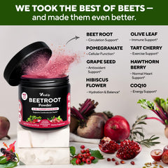 CoQ10, grape seed, hawthorn close-up showing potent mix for vitality.