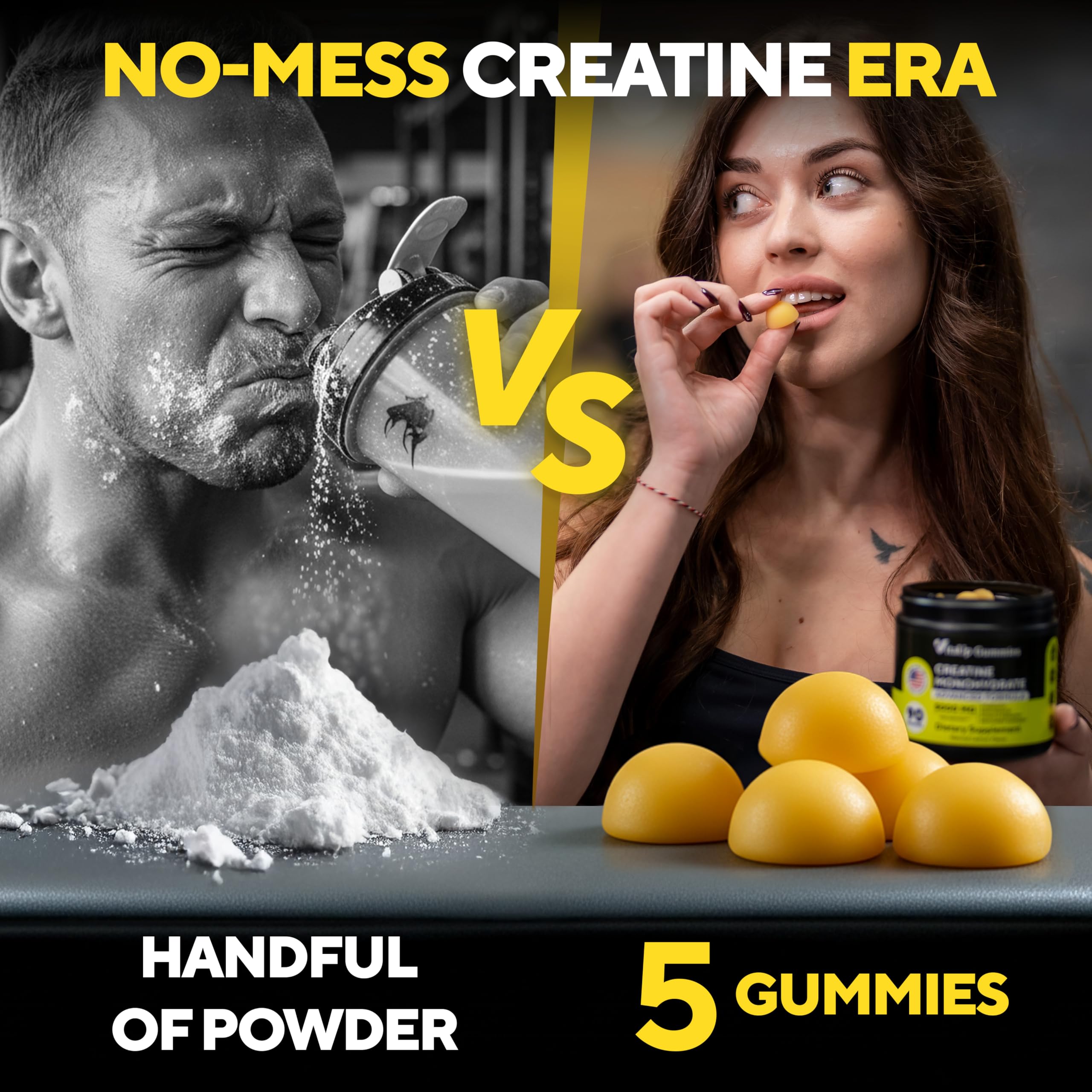 GMP-certified production scene for VitaUp Creatine Monohydrate Gummies with lab testing