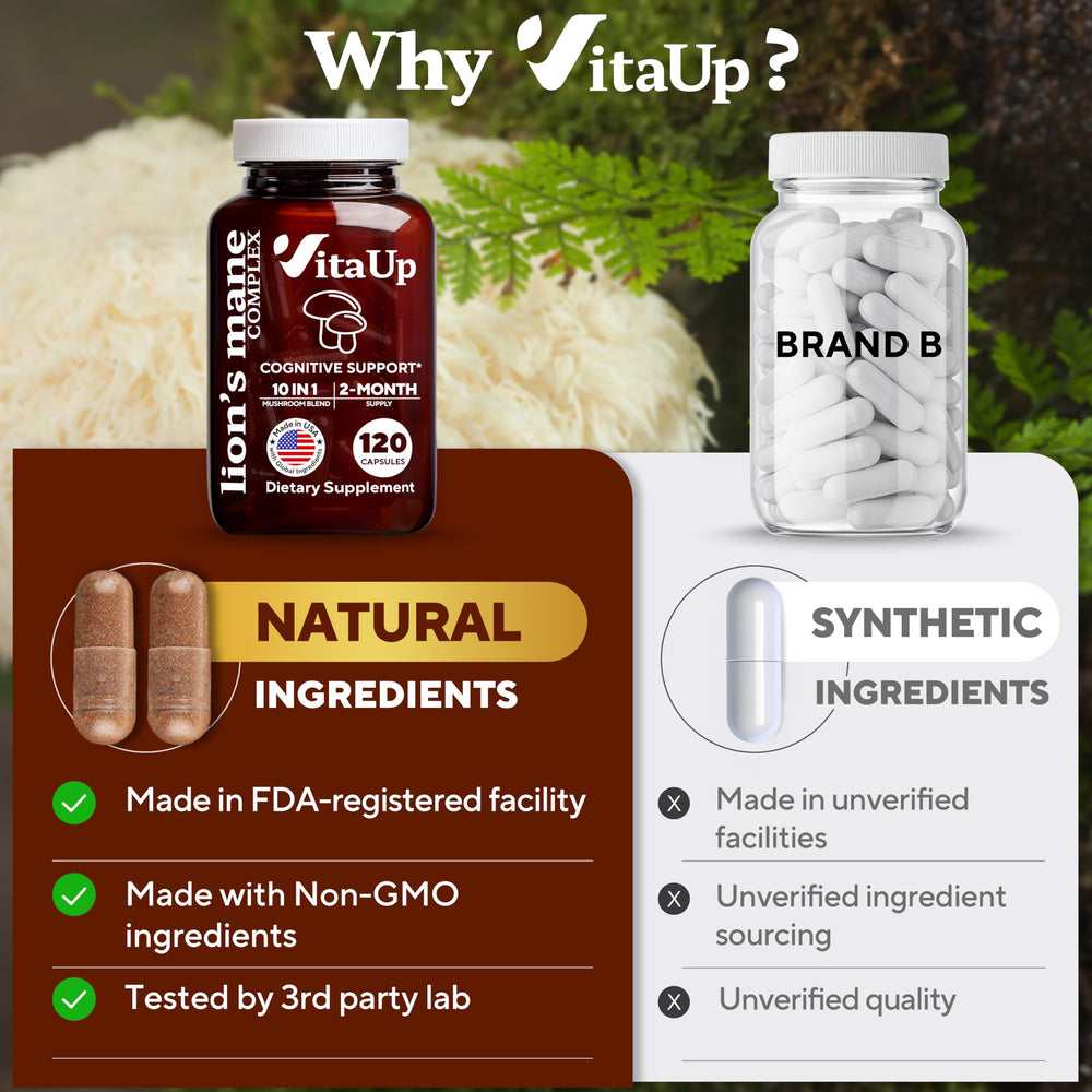 VitaUp USA-made facility badge signals quality and compliance.