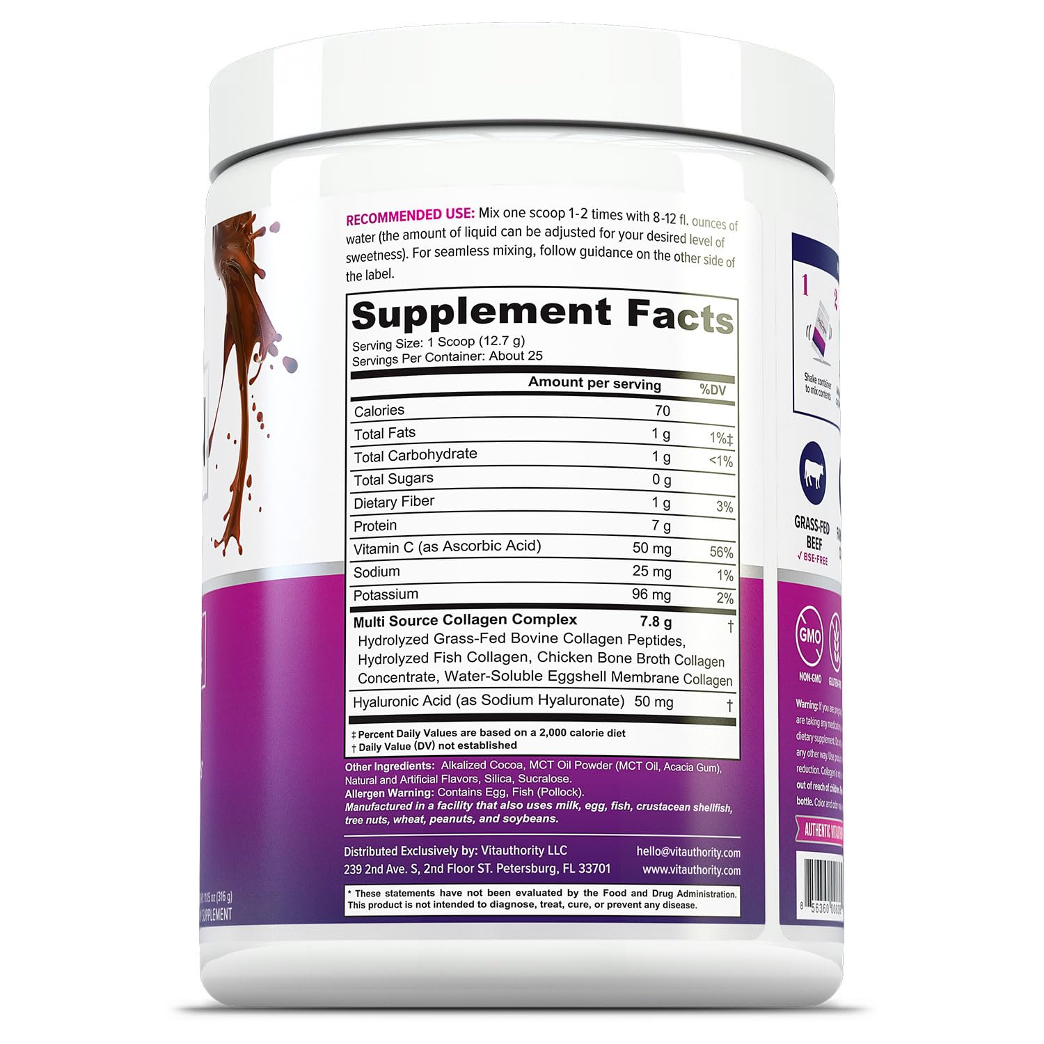 Vitauthority hyaluronic acid vitamin C glow glass, hinting at hydration-friendly skin support.