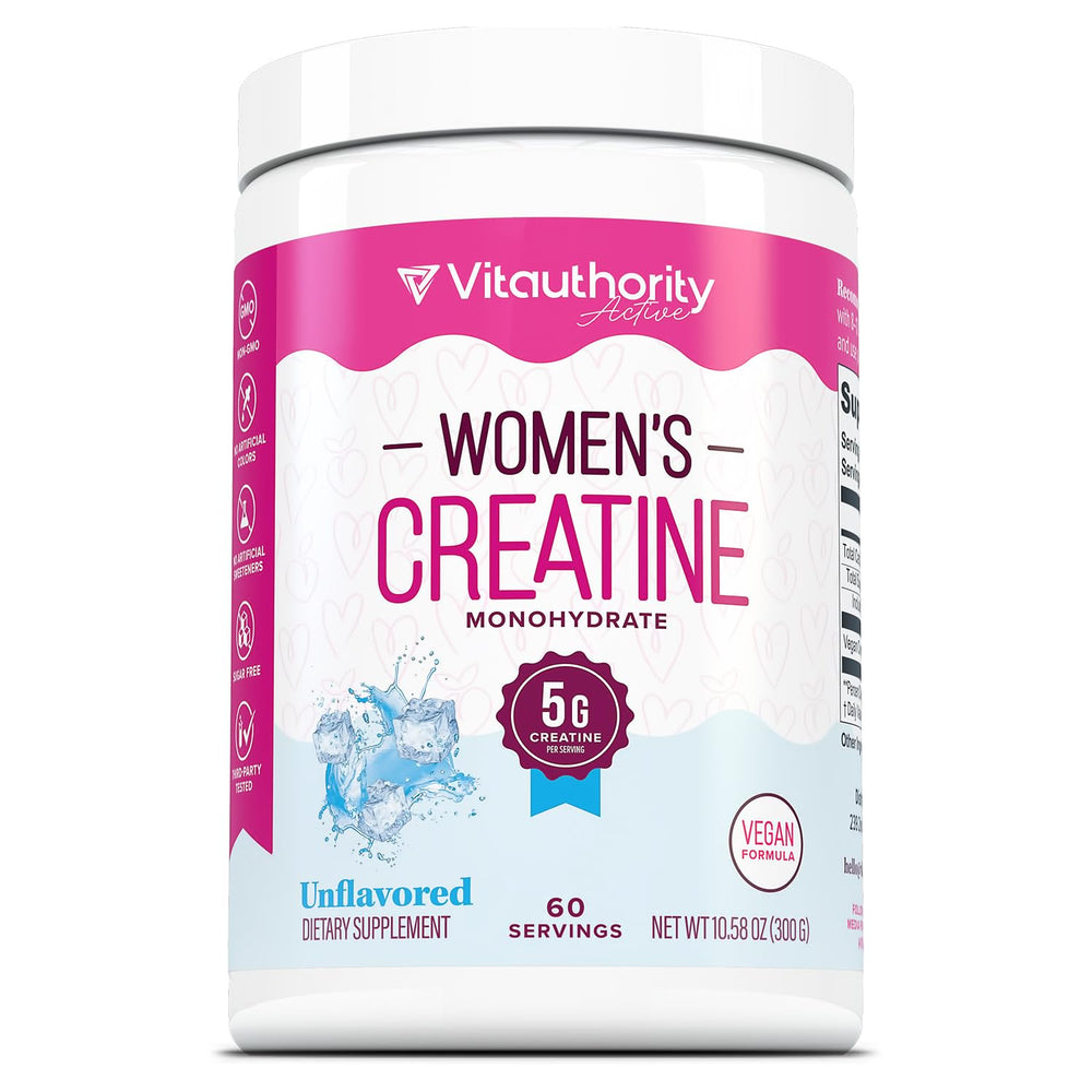 Vitauthority micronized creatine powder with scoop for smooth mixing