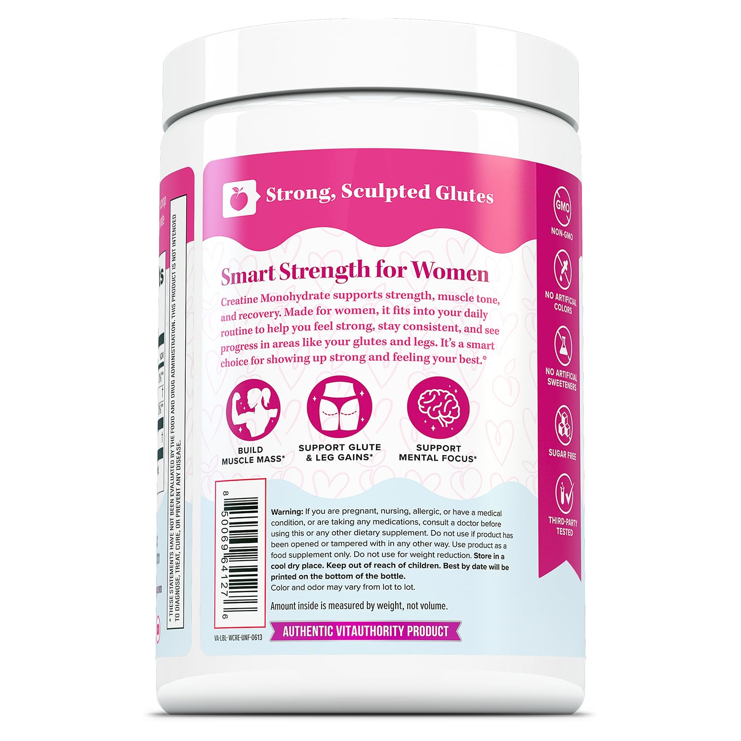 Sugar-free, dye-free formula from Vitauthority creatine, no fillers