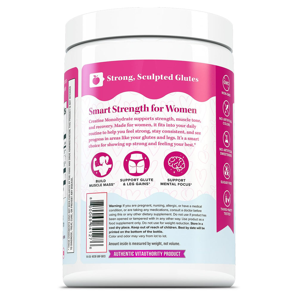 Sugar-free, dye-free formula from Vitauthority creatine, no fillers