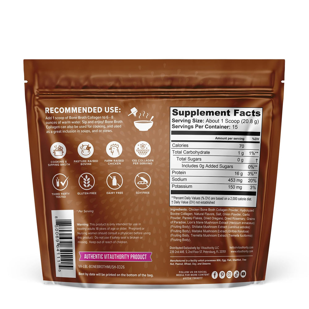 Vitauthority No Sweeteners image highlights clean, no-artificial-flavors formula