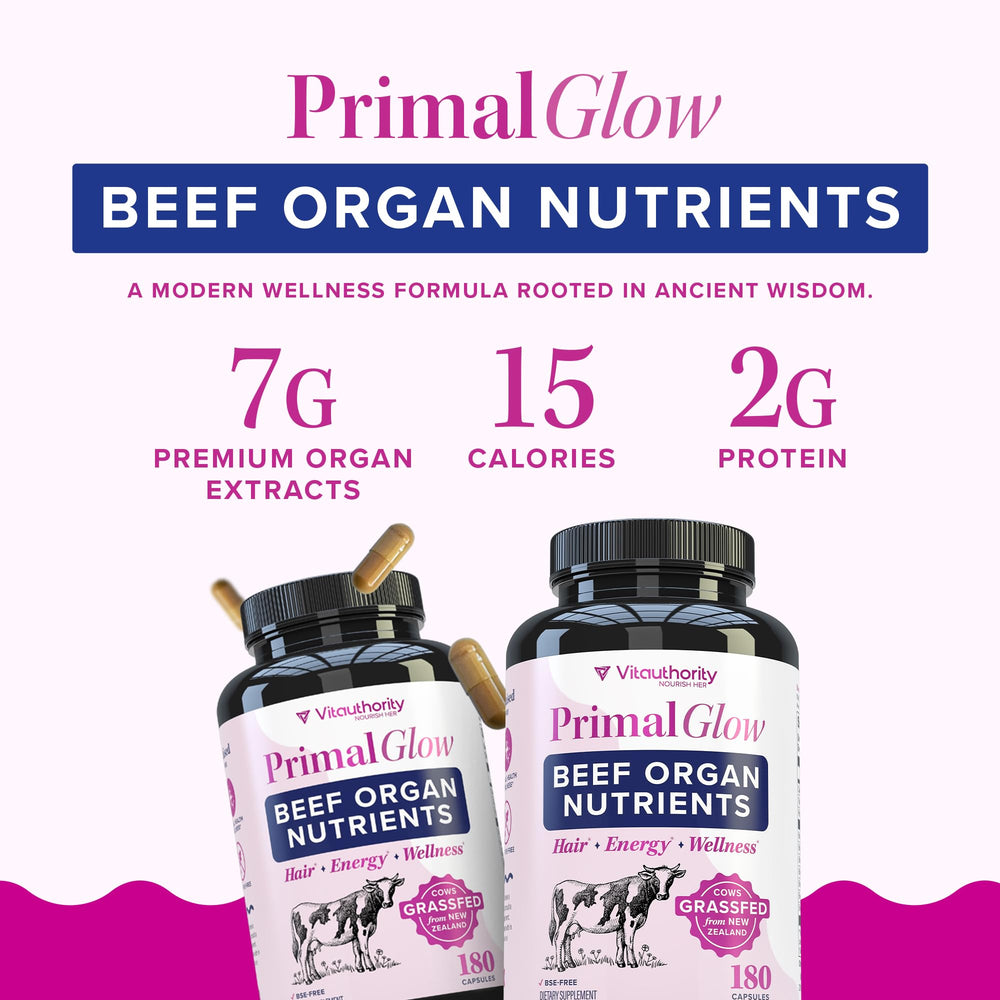 Vitaauthority Primal Glow Kidney capsules for metabolism and resilience.
