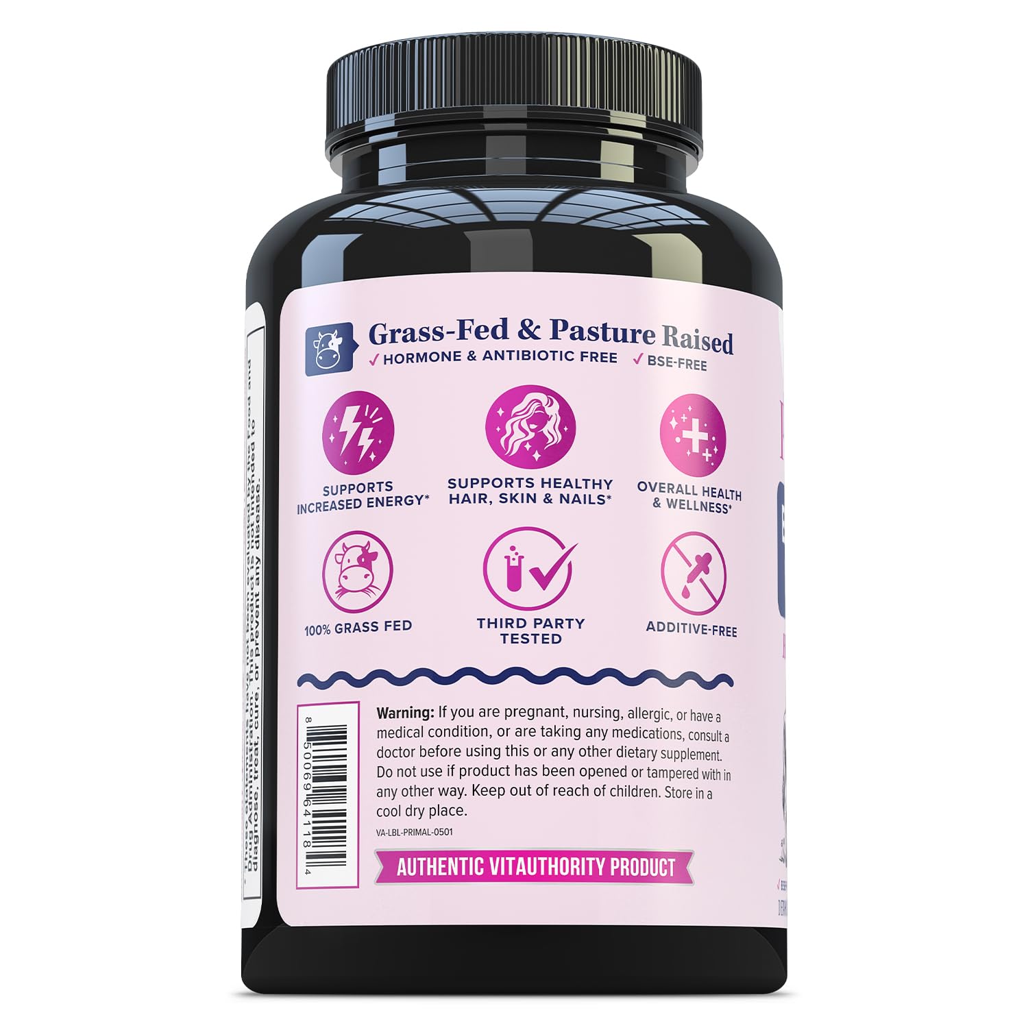 Vitaauthority Primal Glow Spleen capsules for balanced vitality.