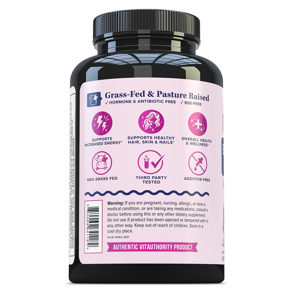 Vitaauthority Primal Glow Spleen capsules for balanced vitality.