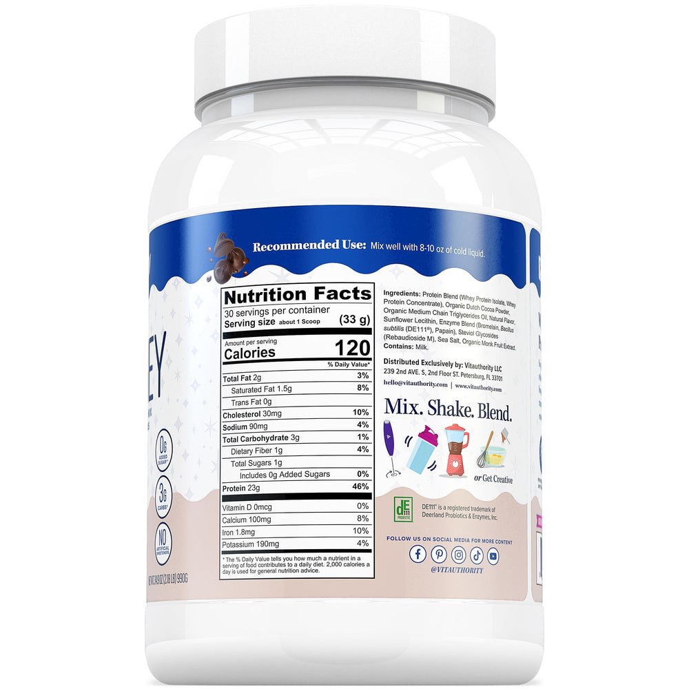 Vitauthority Whey snack idea cup showcasing convenient protein on the go.
