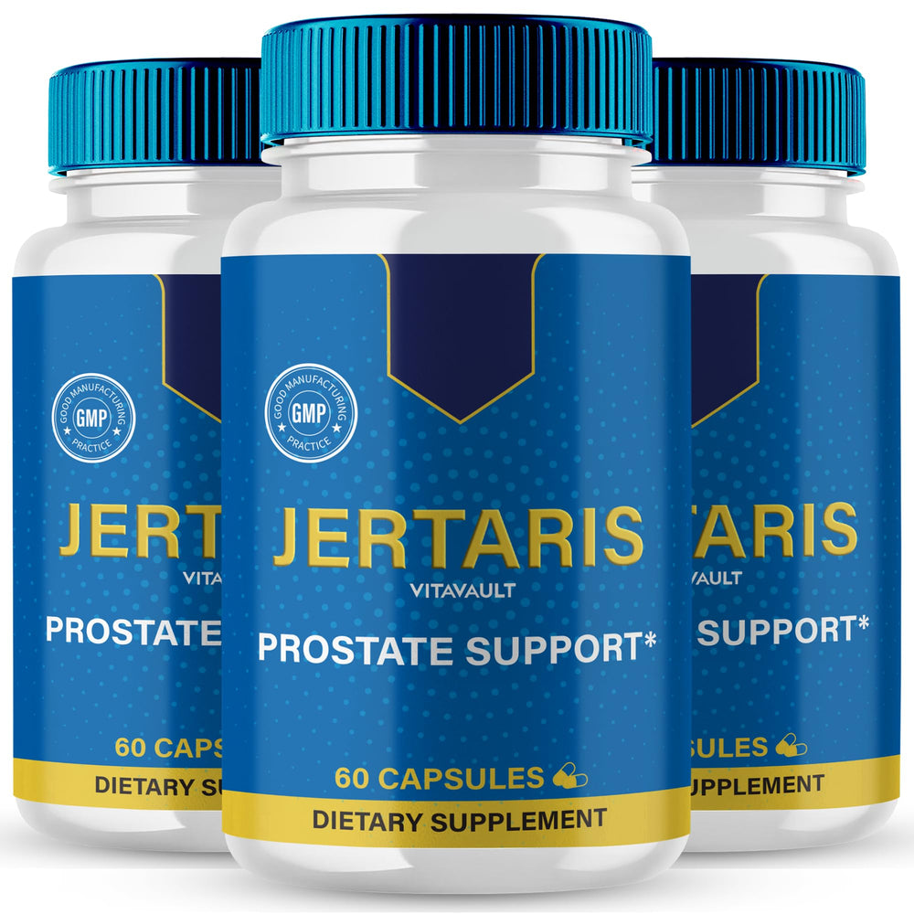 Vitavault Jertaris bottle-front shows the all-natural prostate health support