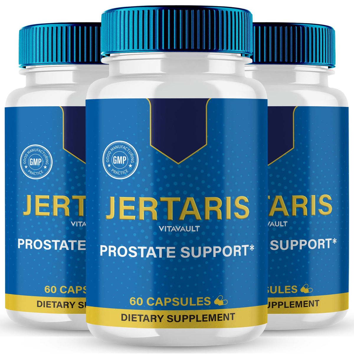 Vitavault Jertaris bottle-front shows the all-natural prostate health support