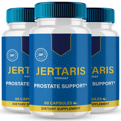 Vitavault Jertaris bottle-front shows the all-natural prostate health support