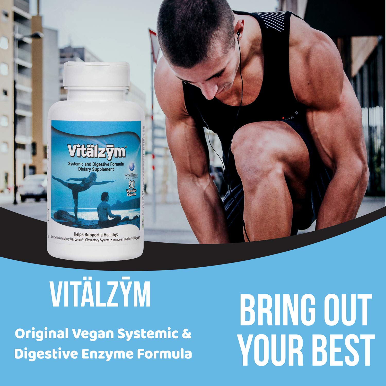 VITÄLZYM Amla and Rutin ingredients closeup for digestive wellness support.