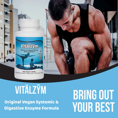 VITÄLZYM Amla and Rutin ingredients closeup for digestive wellness support.