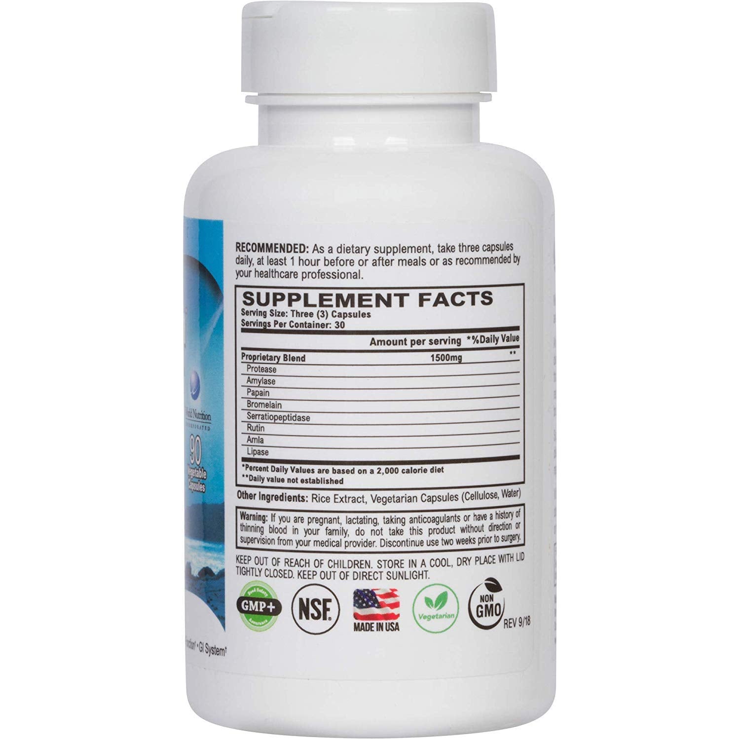VITÄLZYM Serrapeptase capsules closeup highlighting systemic enzyme support for mobility.