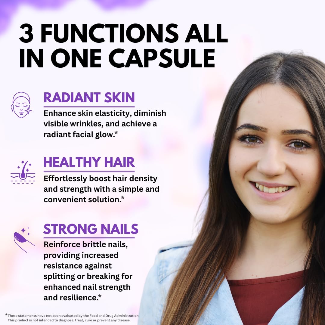 Ingredients label on Vitboost packaging showcases premium biotin and collagen.