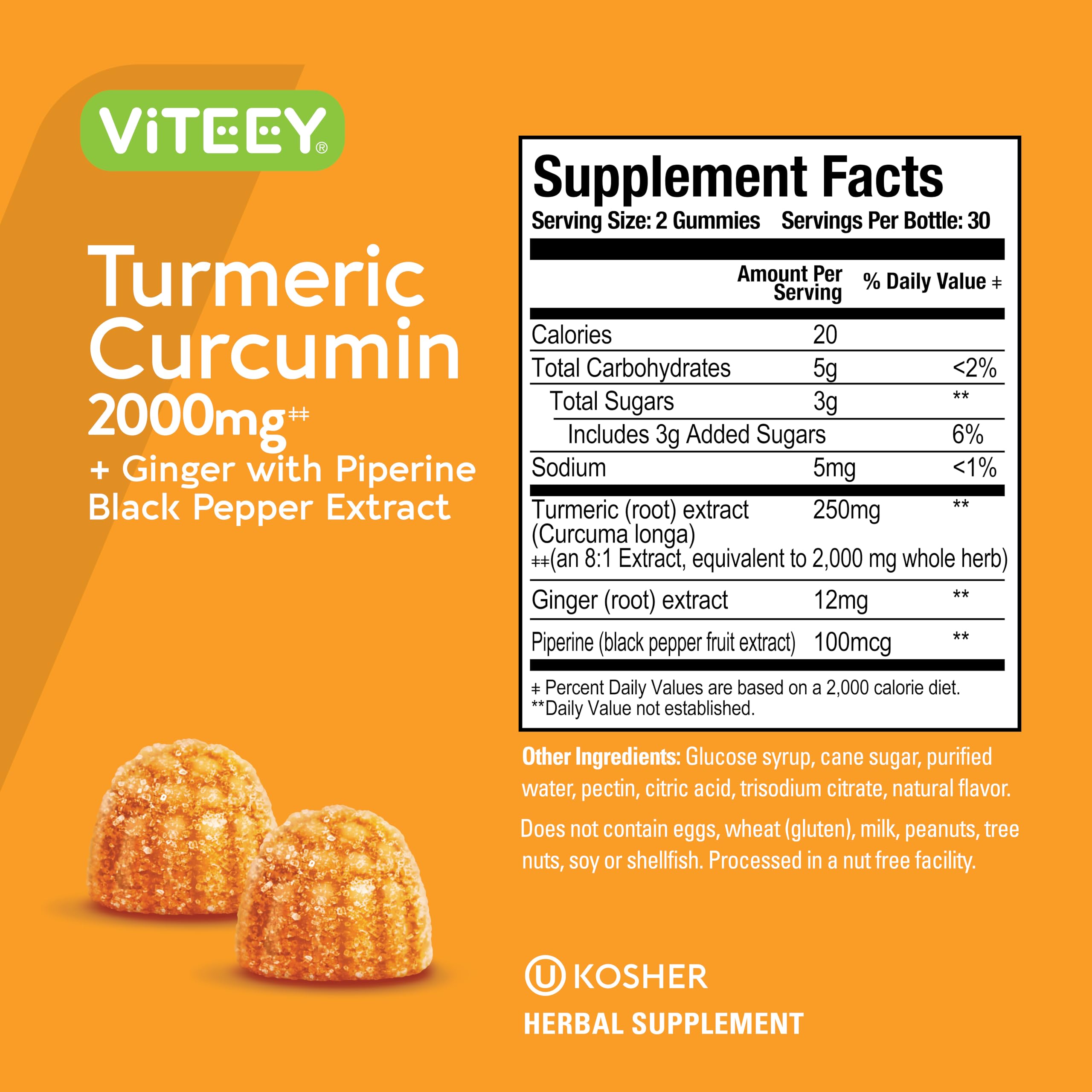 Viteey black pepper extract on label signals absorption-boosting pairing