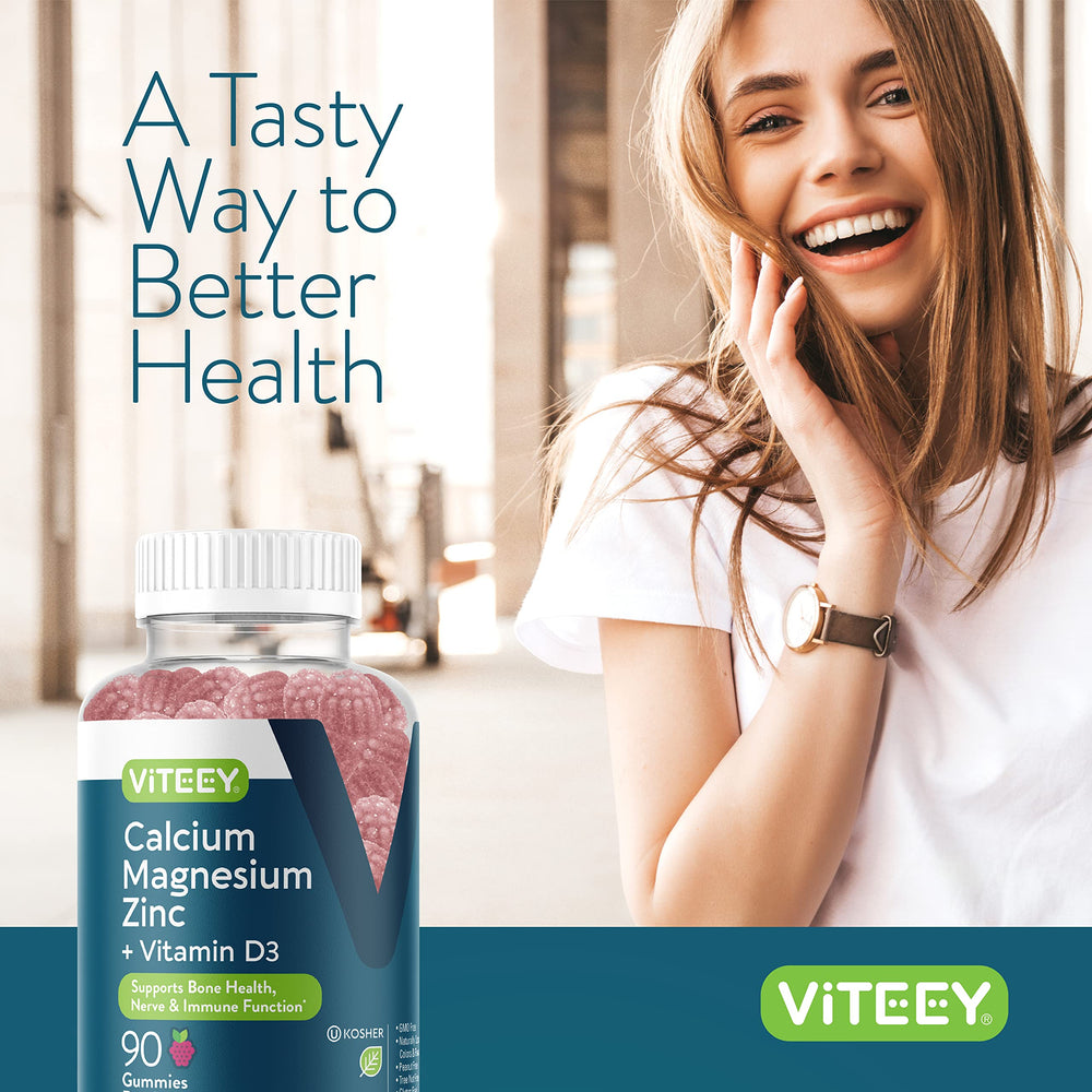 Viteey daily-use gummies on table suggesting a simple routine and consistency.