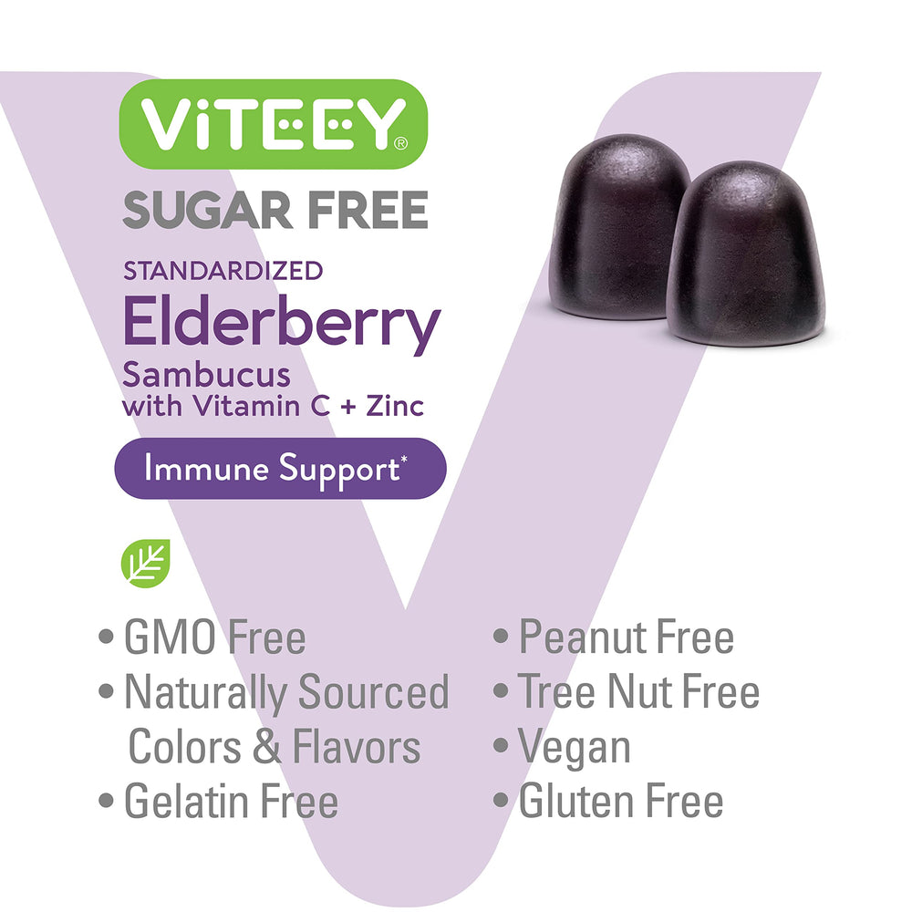 Label emphasizes Vitamin C and Zinc for immune support