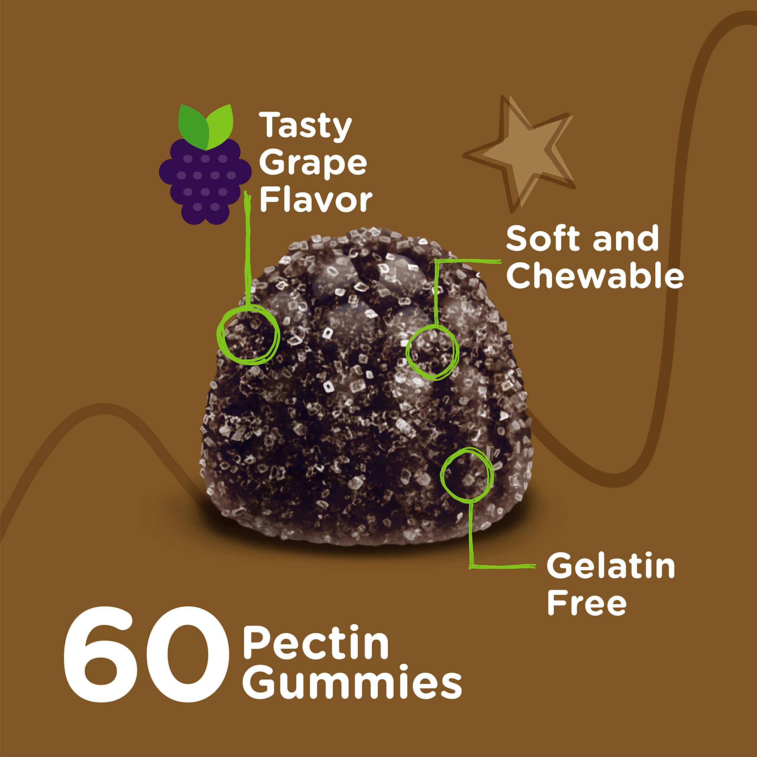 Viteey Iron Gummies for Kids two-gummies serving illustration for daily dosage options.
