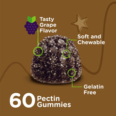 Viteey Iron Gummies for Kids two-gummies serving illustration for daily dosage options.