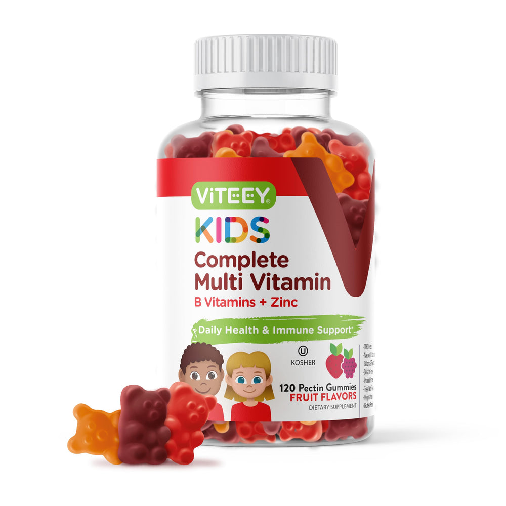 Viteey Kids Multivitamin Gummies close-up of fruit flavor for daily nutrition