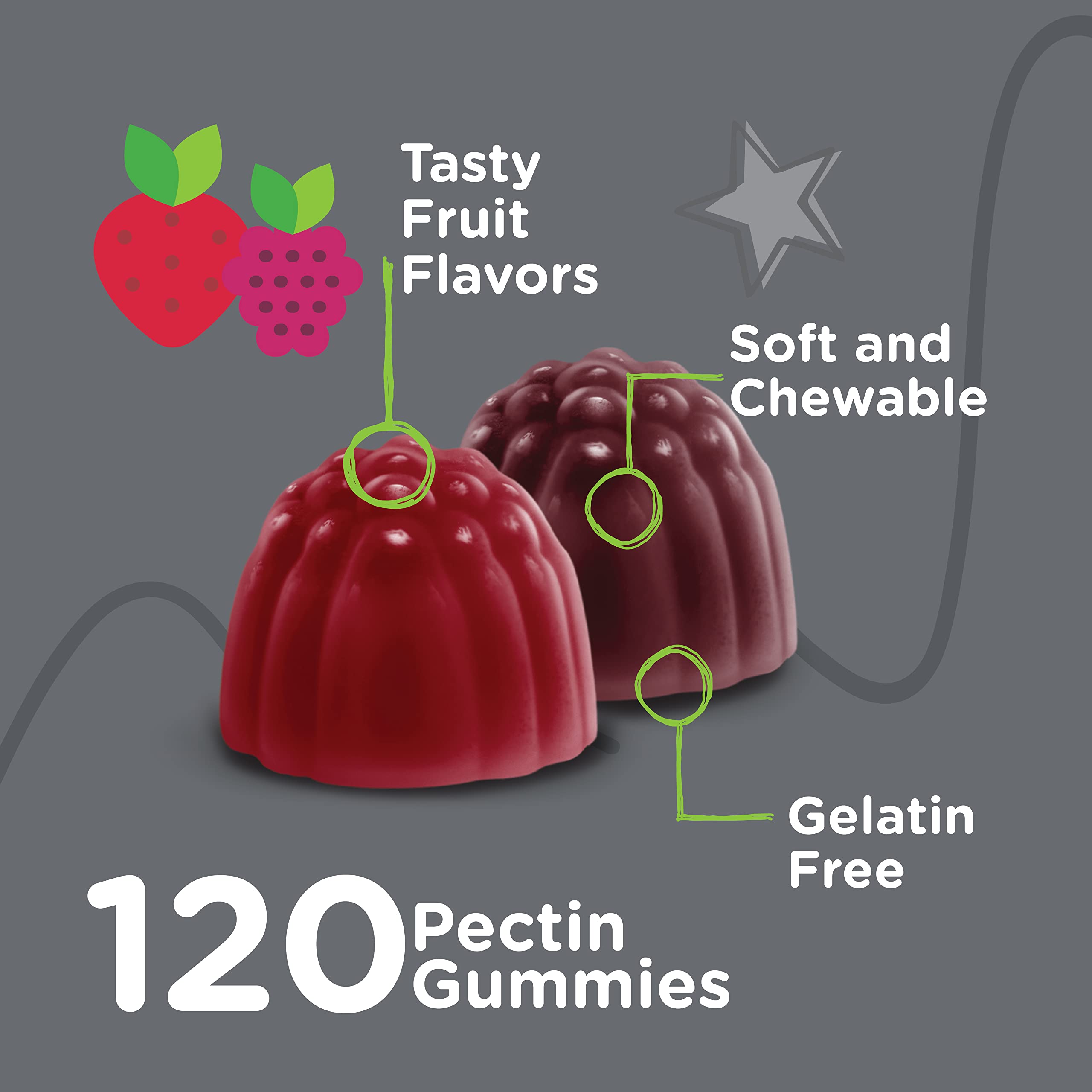Viteey Prebiotic Kids Fiber fruit-flavored gummies for easy daily intake.