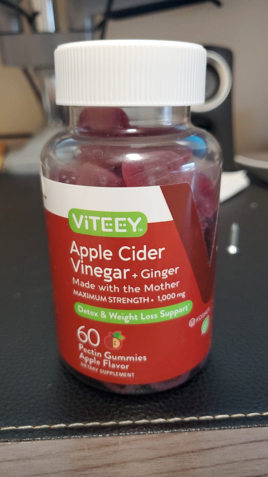 Viteey two-month supply box displayed on a kitchen counter.