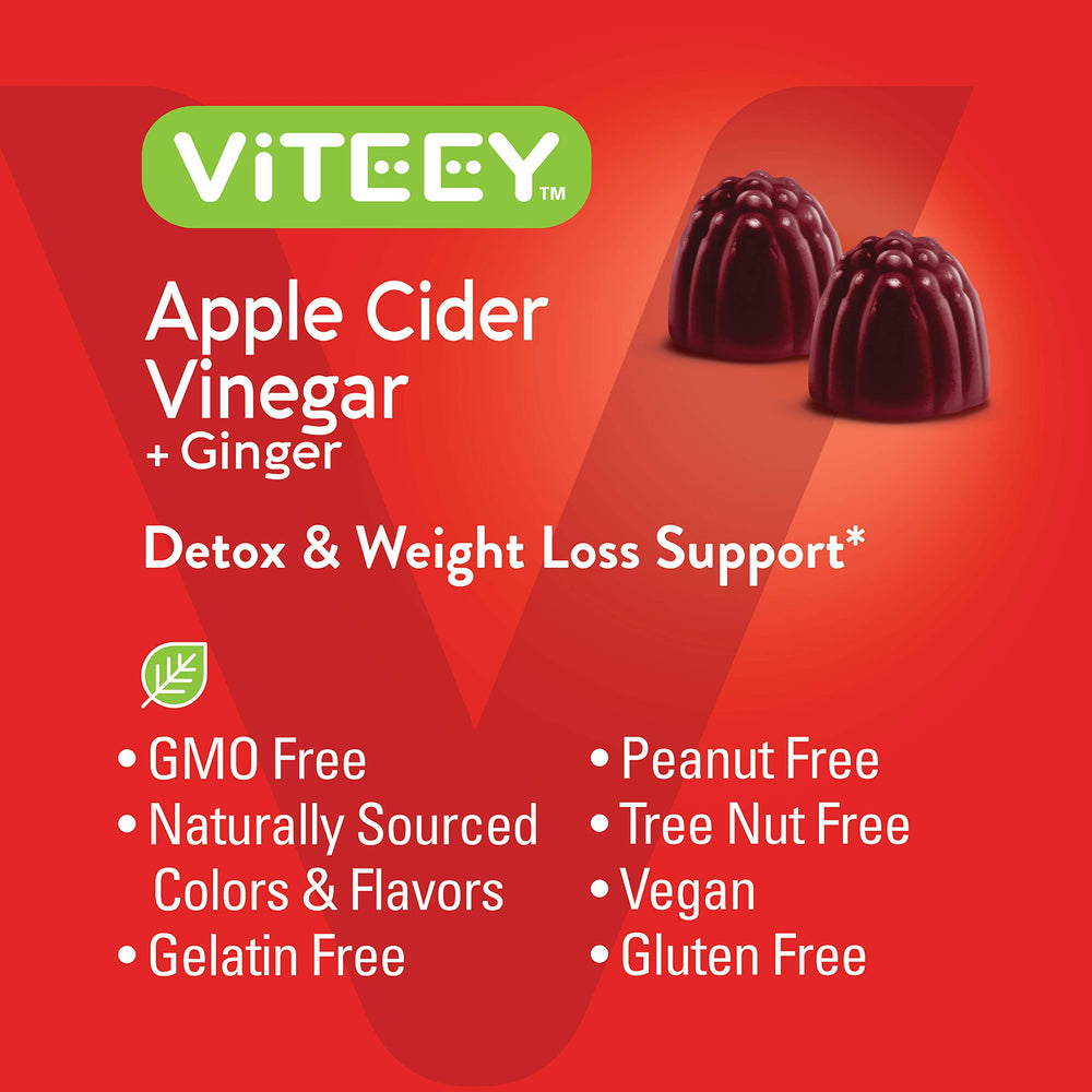 Viteey vegan non-GMO symbols show clean, allergen-friendly option.