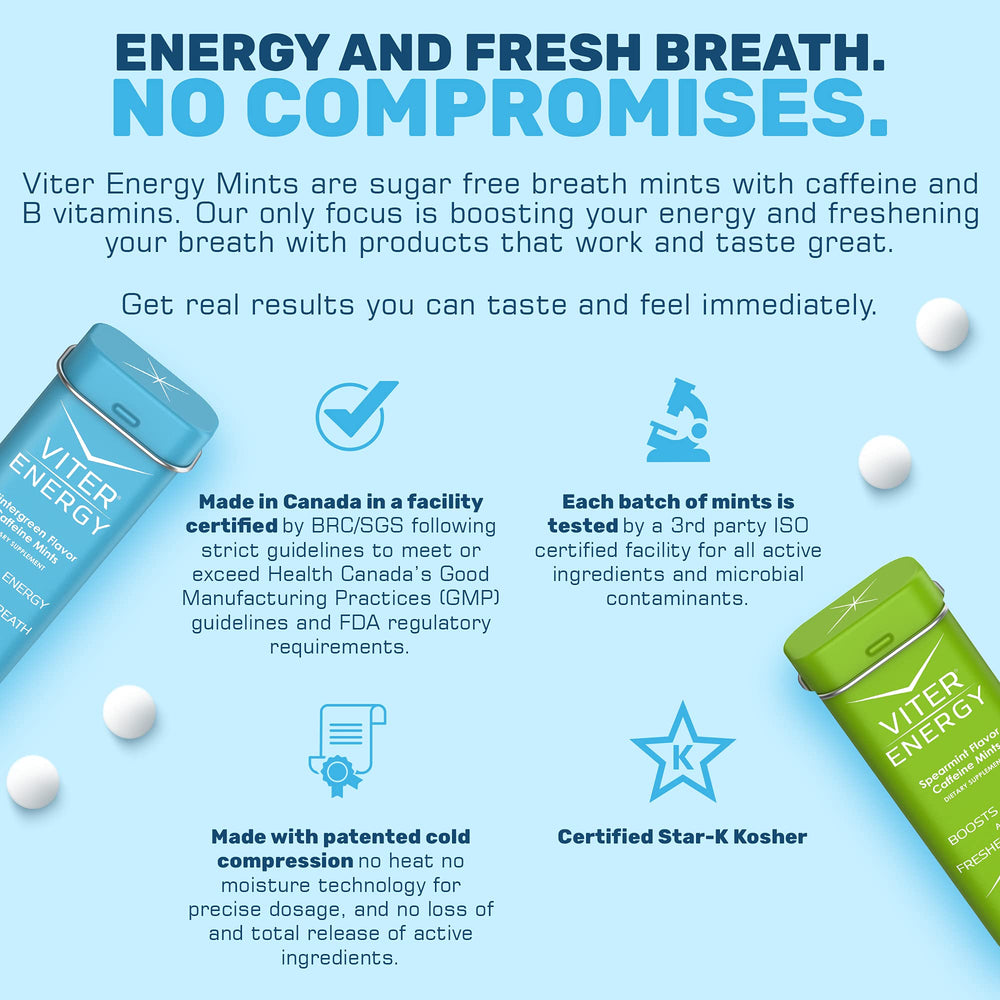 Viter Energy pocket-friendly tin emphasizes on-the-go access to caffeine.