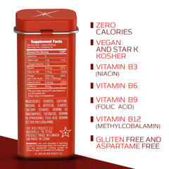 Viter Energy Caffeine Mints closeup mint highlights refreshing flavor.