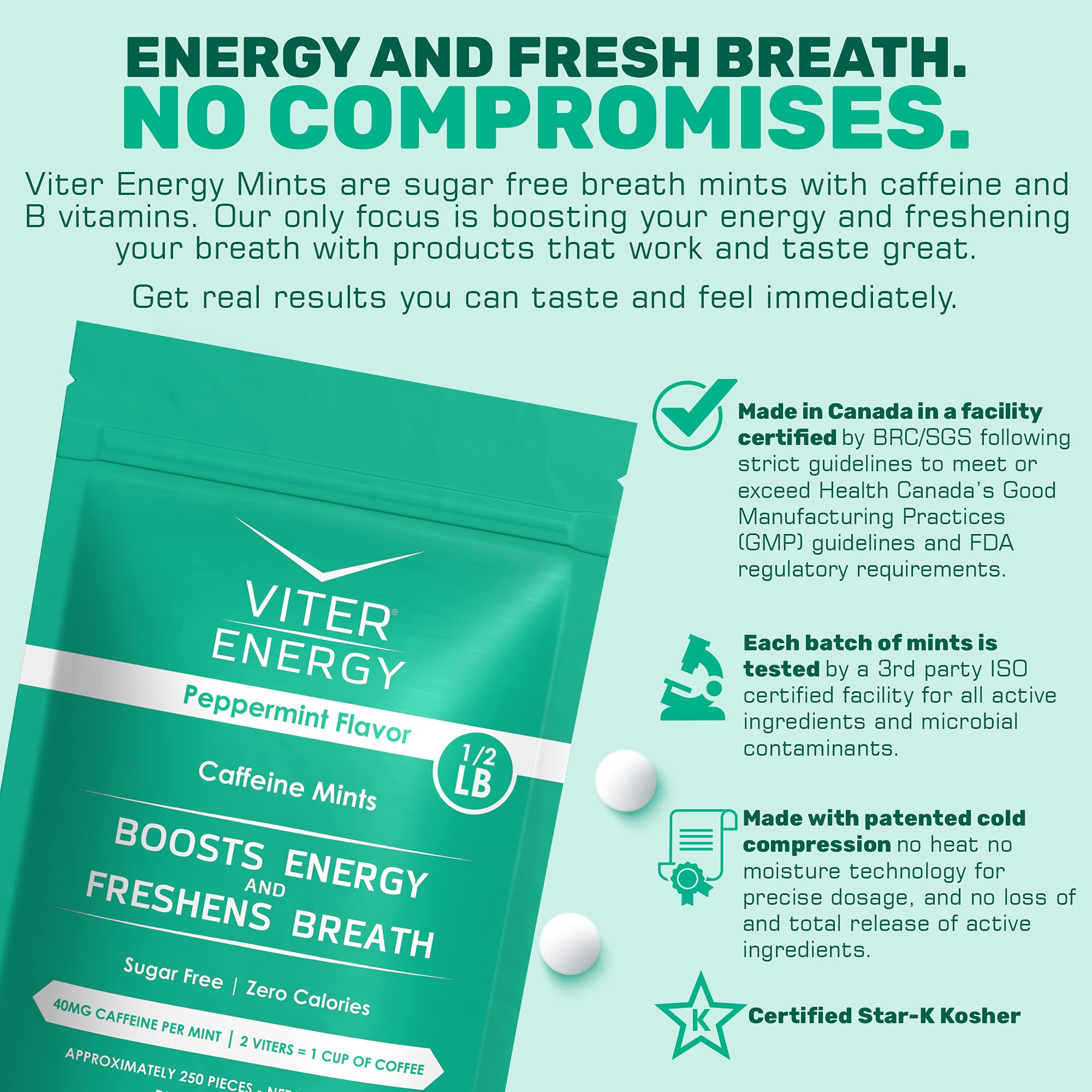 Viter Energy resealable bag placed on desk for travel use