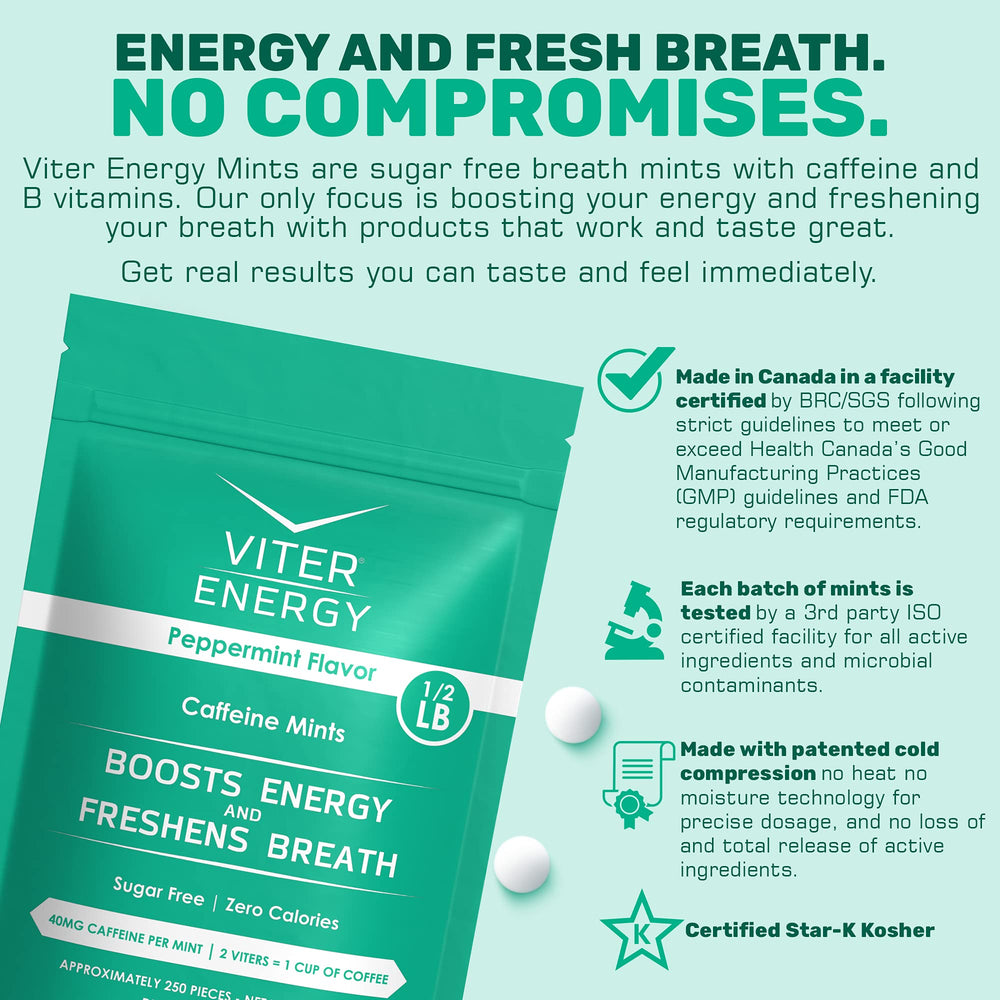 Viter Energy resealable bag placed on desk for travel use