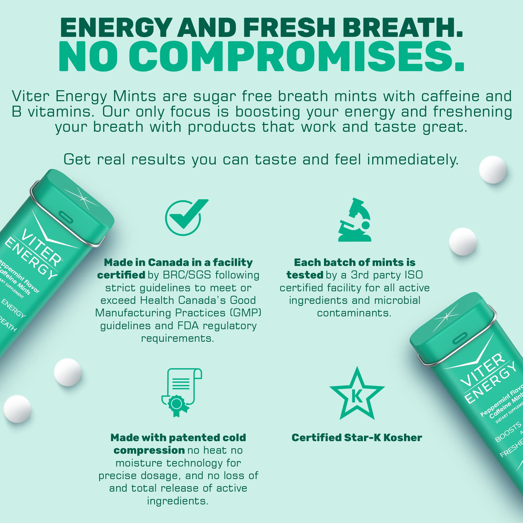 Viter Energy vegan sugar-free label highlights dietary compatibility
