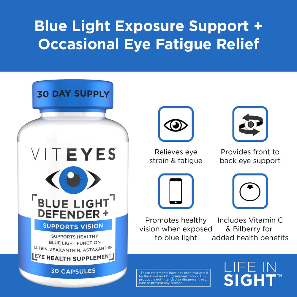 Astaxanthin and bilberry components in Viteyes formula